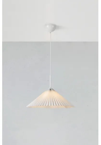 Markslöjd 108711 - Lampadario a sospensione con filo PLISADO 1xE27/40W/230V diametro 50 cm bianco