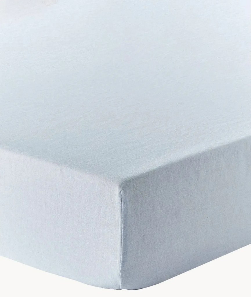 Lenzuolo con angoli topper in lino lavato Airy