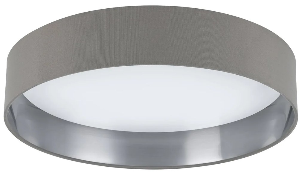 Plafoniera Contemporanea Maserlo 2 Policarbonato Bianco Luce Led Integrato 20W