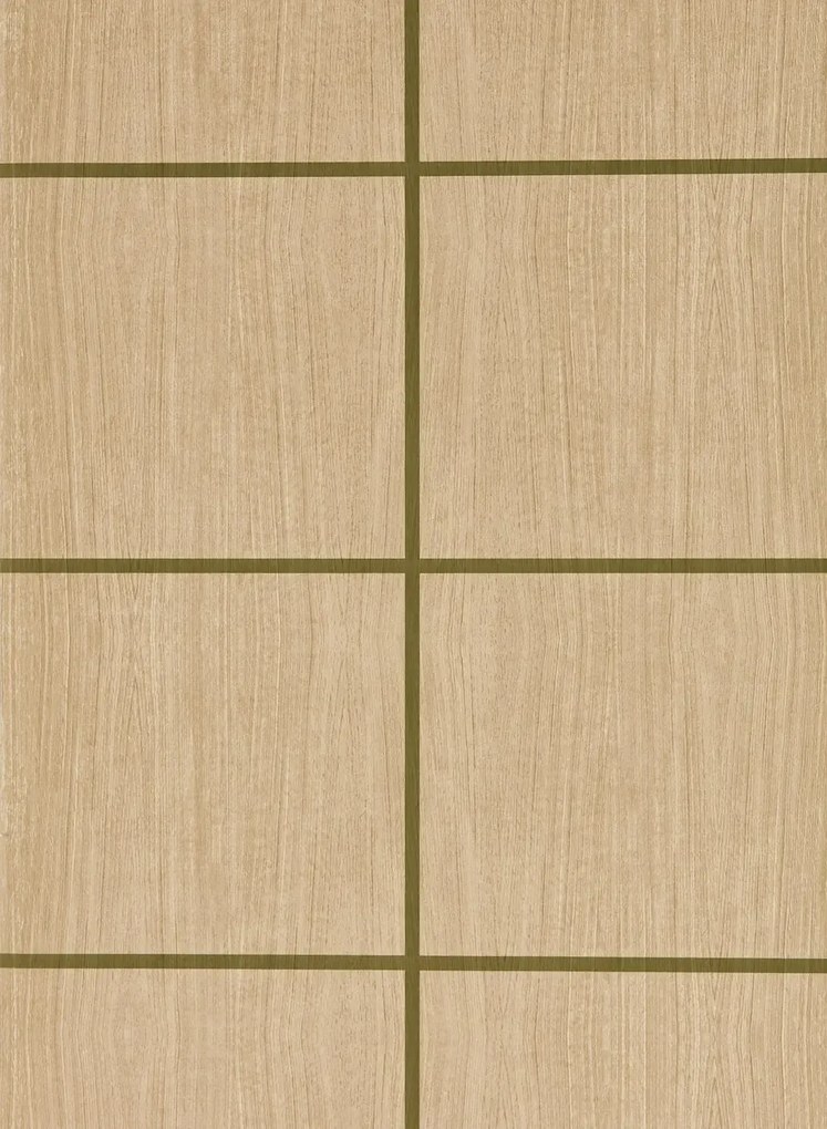 Harlequin Carta da parati Wood Blocks - Pine/ Forest Gloss