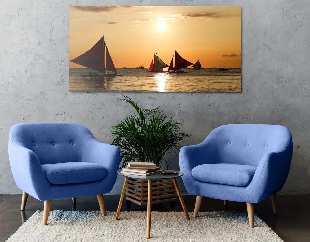 Stampa su tela – Splendido tramonto sul mare