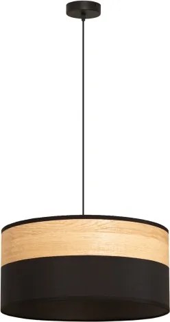 Lampadario sospeso con cavo ALBA 1xE27/15W/230V Ø 45 cm, nero/marrone