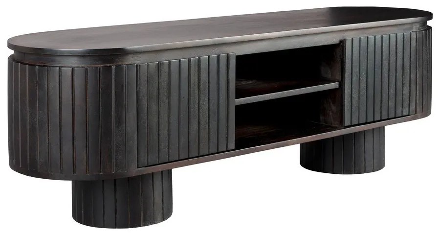 Mobile TV marrone scuro in mango massiccio 140x45x40 cm Kenji – Dutchbone