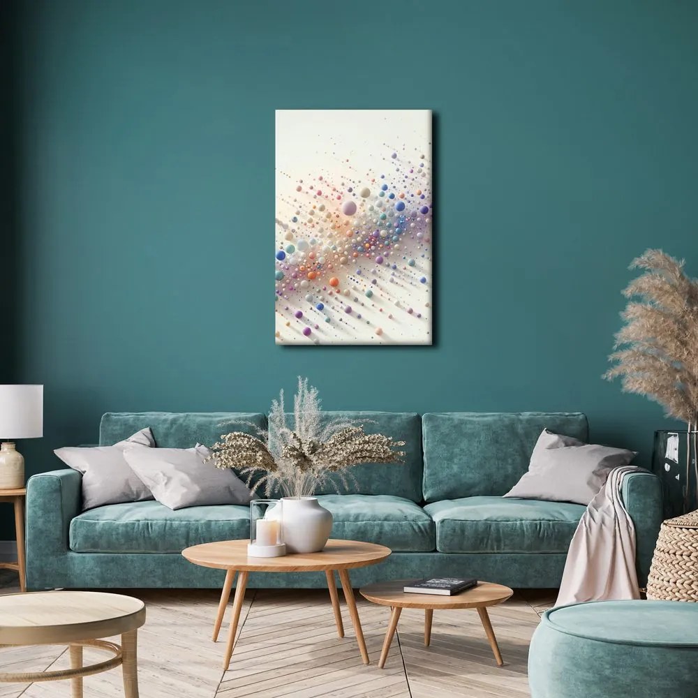 Quadro su tela – Danza astratta di sfere arcobaleno