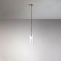 Lampadario Contemporaneo Coro 1 Luce E14 Trasparente Diffusore Allungato