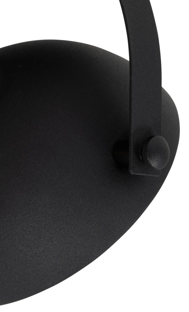 Plafoniera industriale nera con oro 3 luci regolabili - Magnax