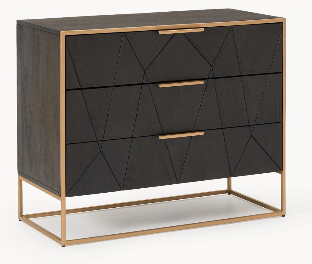 Cassettiera in legno di mango Harry