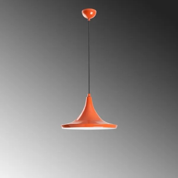 Lampadario a sospensione con filo TOM 1xE27/40W/230V arancione