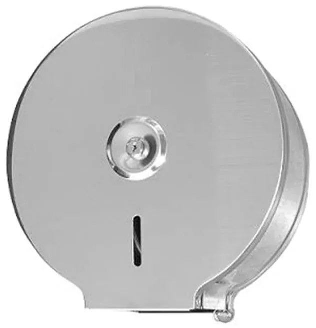 Distributore carta igienica per rotolo 200 mt in acciaio inox lucido