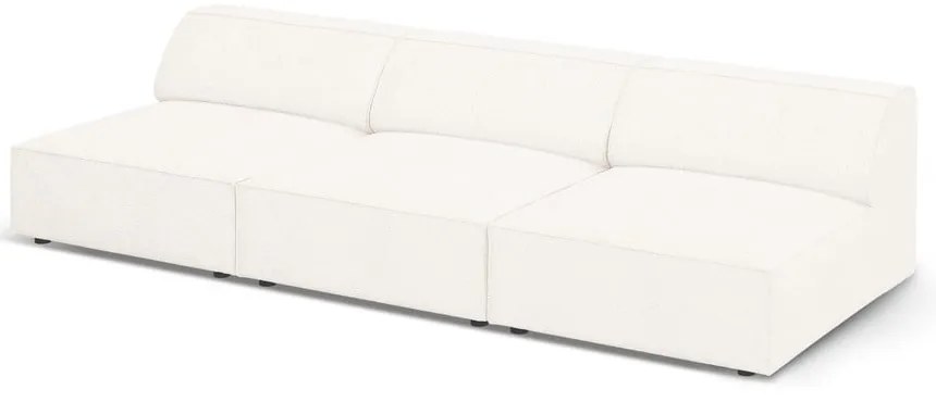 Divano crema in tessuto bouclé 240 cm Jodie - Micadoni Home