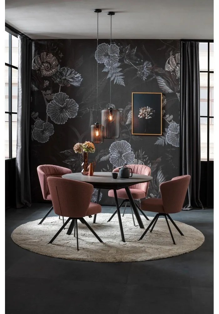 Lampadario nero con paralume in metallo ø 16 cm Cage - Fischer &amp; Honsel