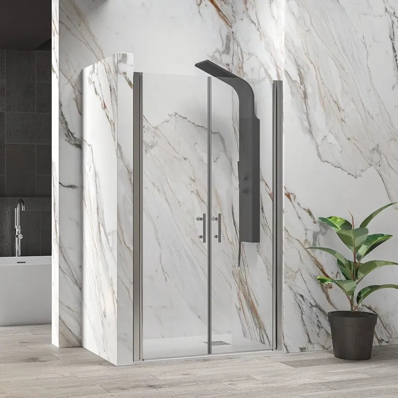 Doccia nicchia doppio battente 70cm altezza 190 cm | KS2800-SALOON - KAMALU