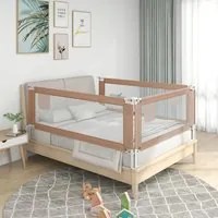 Sponda Letto di Sicurezza per Bambini Tortora 140x25 cm Tessuto 10219