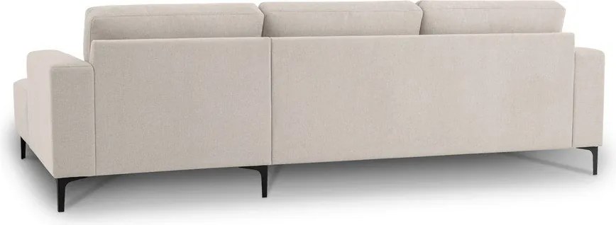 Divano angolare beige (con penisola a destra/con chaise lounge) con rivestimento in ciniglia Fabian – Scandic