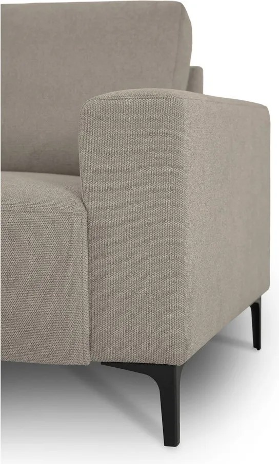 Divano angolare marrone chiaro (con penisola a sinistra/con chaise lounge) con rivestimento in ciniglia Fabian – Scandic