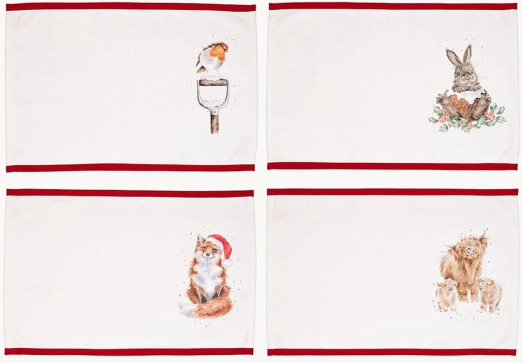 Set di 4 tovagliette Frost-Kissed Friends