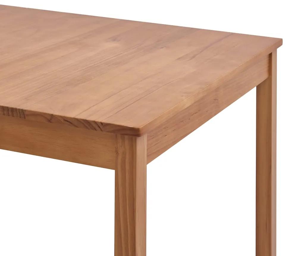 Tavolo da pranzo marrone miele 140x70x73 cm in legno di pino