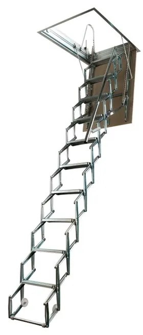 Scala retrattile salvaspazio, Aci Svezia acciaio50 cm 276 " /" 300 cm