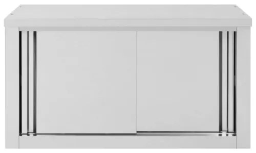 Armadio da Cucina con Ante Scorrevoli 90x40x50cm Acciaio Inox