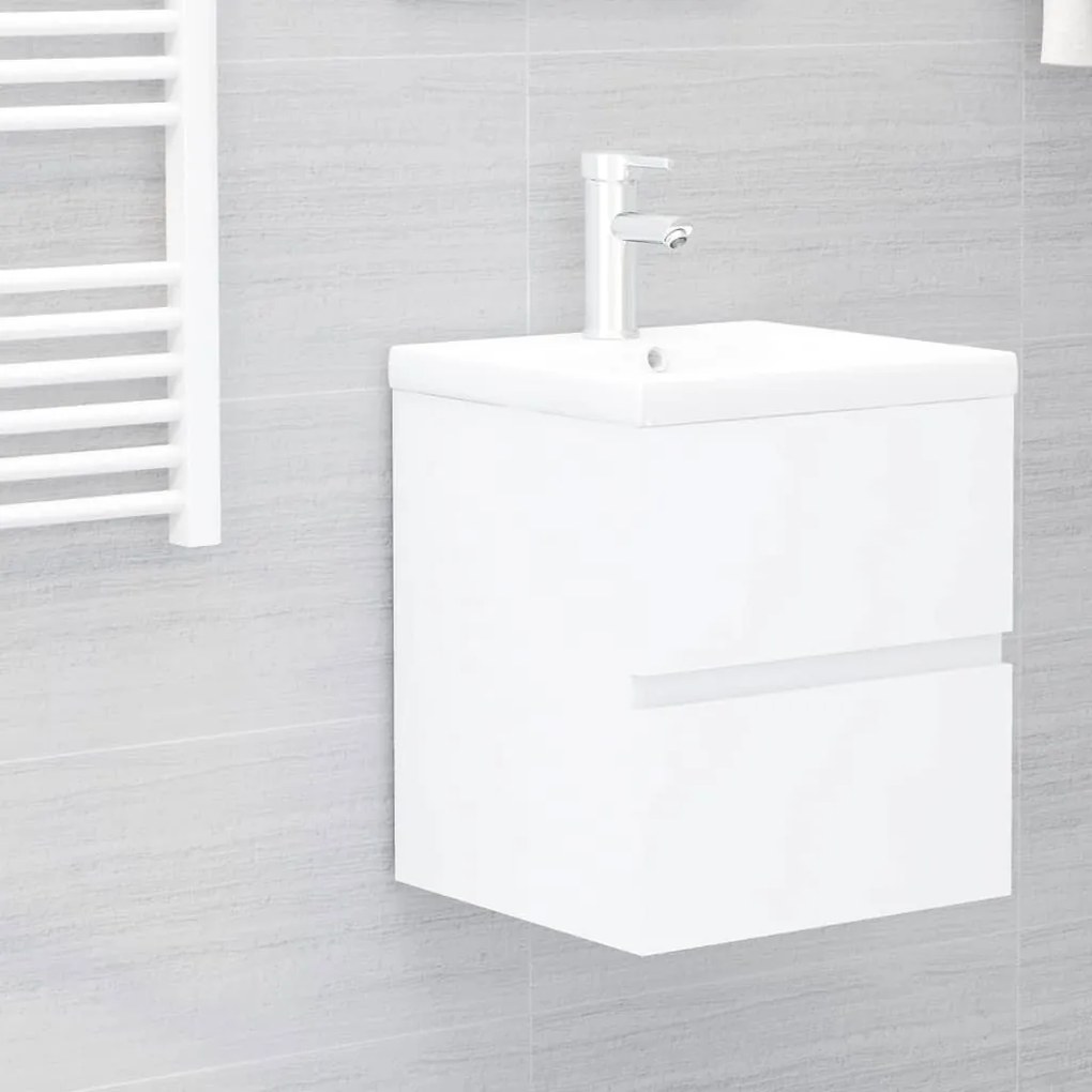 Mobile Lavabo Bianco 41x38,5x45 Cm İn Legno Multistrato /
