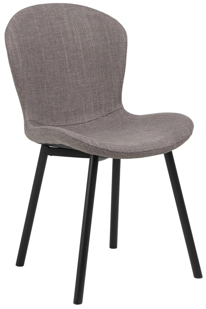 FIORA Taupe Grigio Chiaro (tessuto Basel 34) - MODERNA SEDIA IMBOTTITA PER SALONE/SALA DA PRANZO LOFT