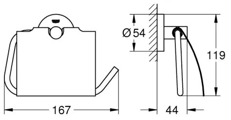 GROHE 41179DC0 - Porta carta igienica ESSENTIALS in acciaio inox