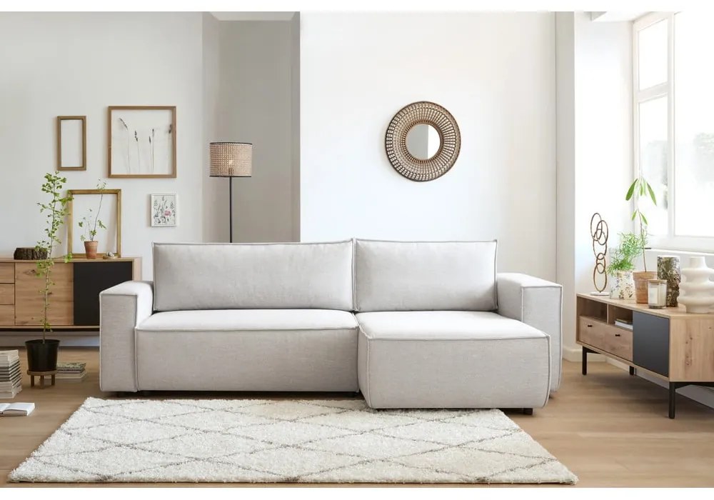 Divano letto angolare beige (variabile) Nihad structural - Bobochic Paris