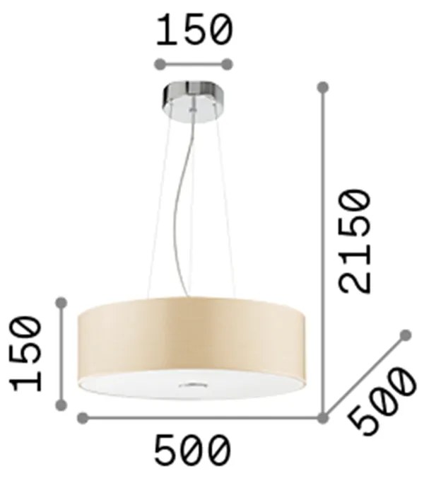 Sospensione Industrial-Minimal Woody Corda Nero 4 Luci E27