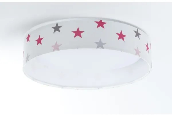 Luce LED dimmerabile GALAXY KIDS LED/24W/230V stelle bianche/rosa/grigio + tc