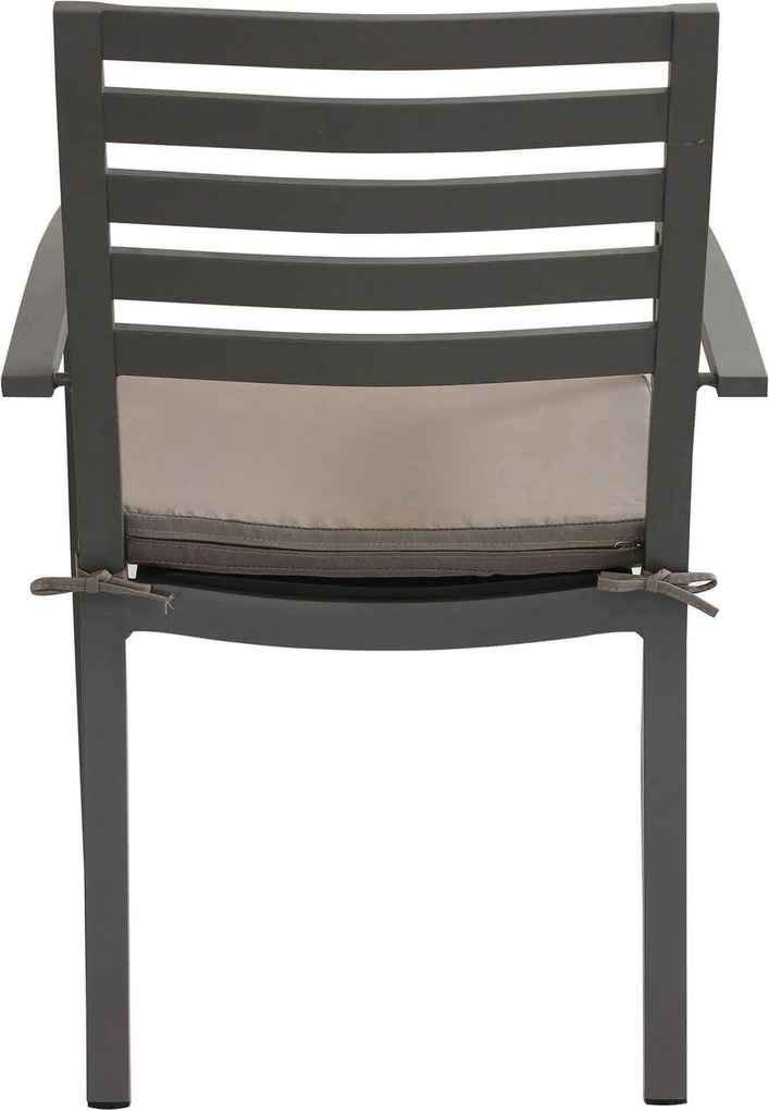 DEXTER - set tavolo in alluminio cm 200/300 x 100 x 74 h con 6 poltrone Dexter