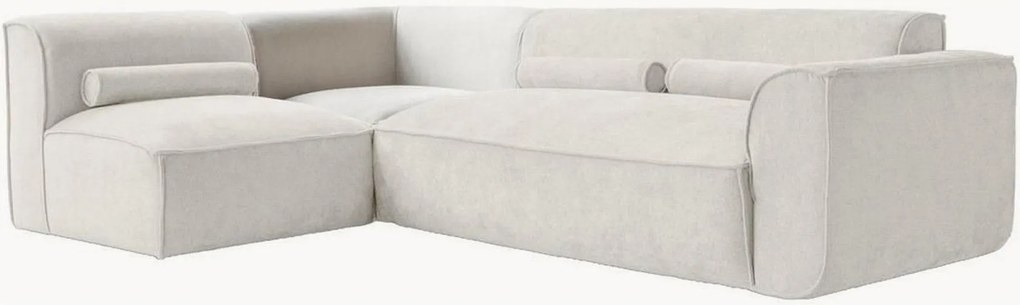 Divano angolare componibile 6 posti in ciniglia Flex Felix