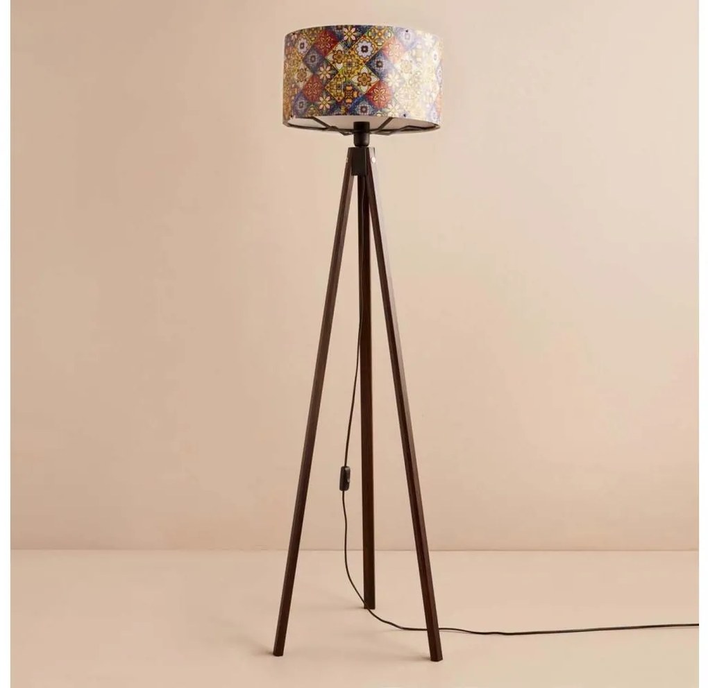 Lampada da terra AYD 1xE27/40W/230V marrone/multicolore