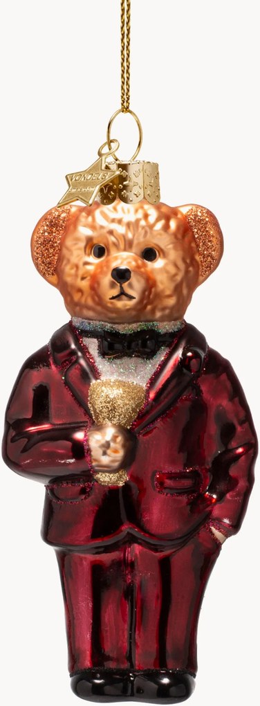 Addobbo di Natale in vetro soffiato Bear In Clothes