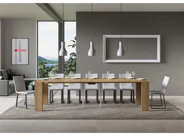 Consolle allungabile 90x40/300 cm ROXELL in finitura Quercia Natura