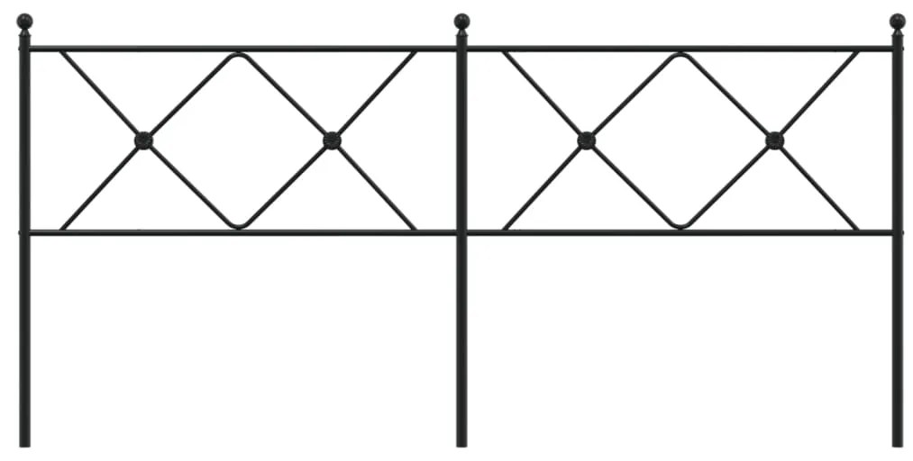 Testiera in metallo nero 180 cm