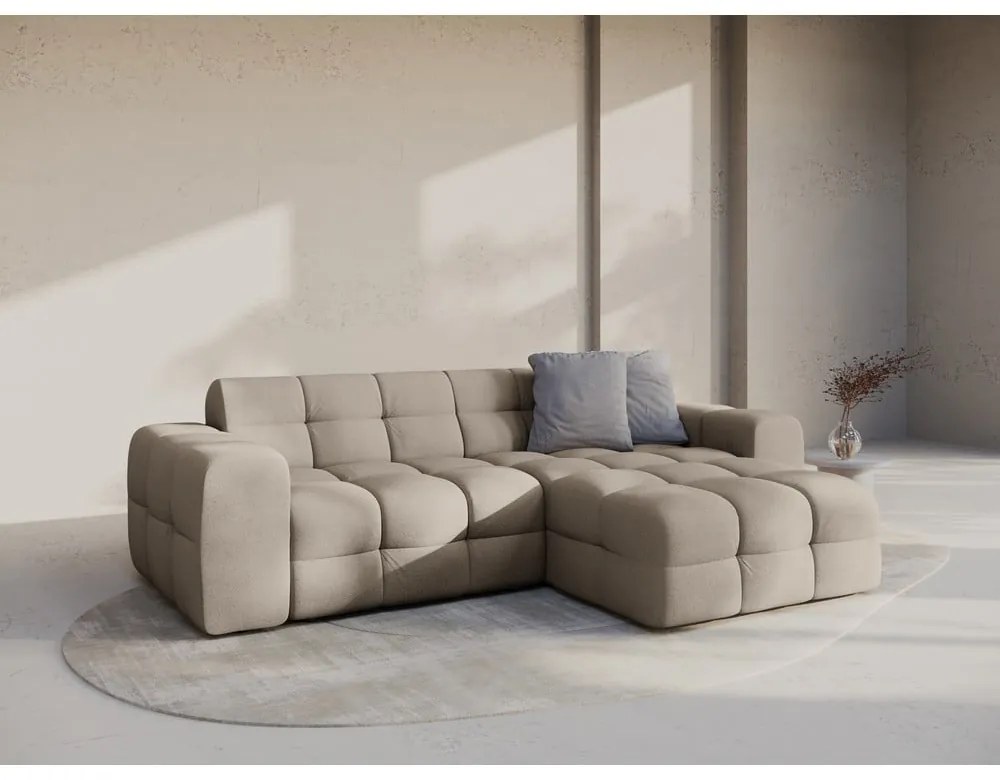 Divano angolare marrone (con penisola a destra/con chaise lounge) Kendal – Micadoni