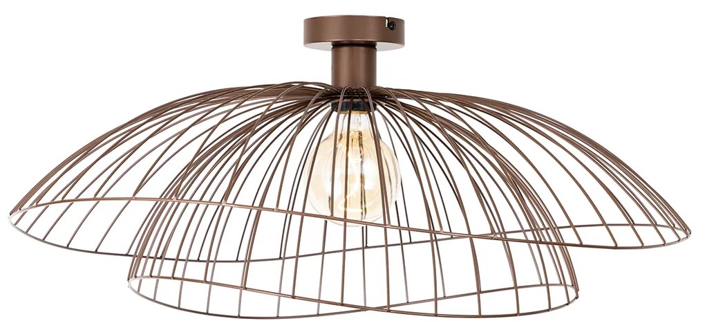 Plafoniera smart bronzo con doppio paralume 45cm incl. WiFi G95 - Pua