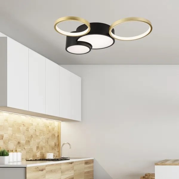 Lampada da soffitto dimmerabile ALIZEE LED 30W 230V 3000-6500K nero/oro