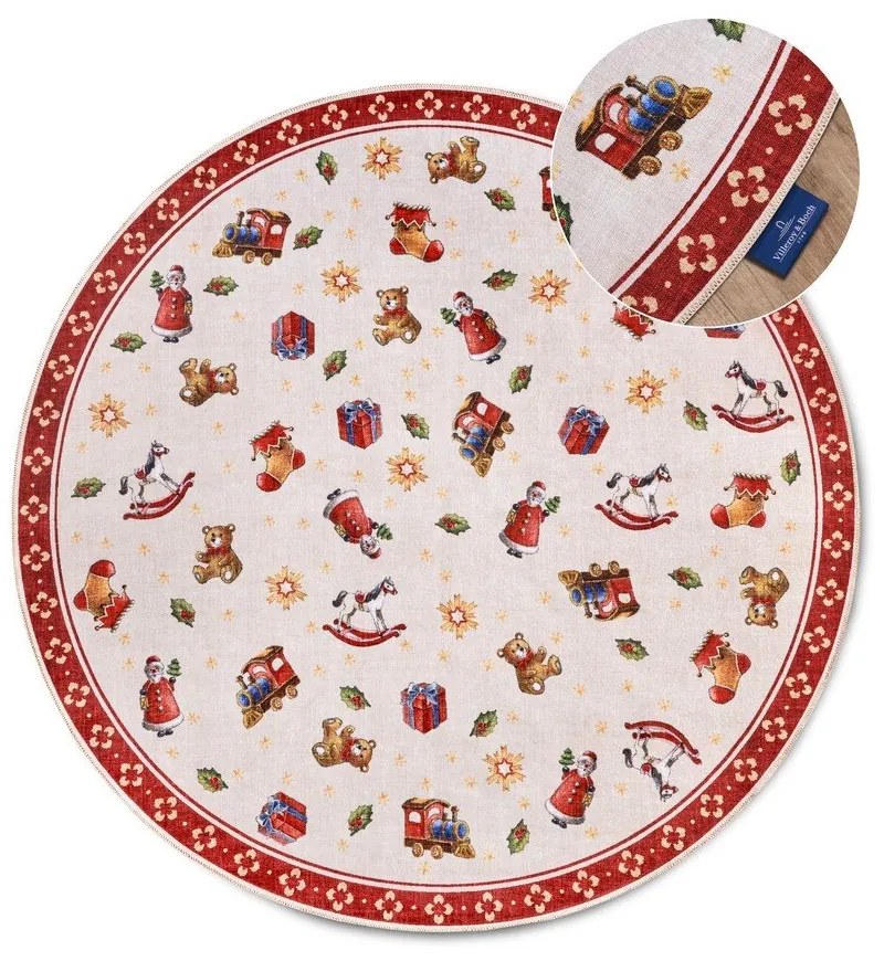 Tappeto rotondo rosso con motivo natalizio ø 150 cm Red Christmas - Villeroy&amp;Boch