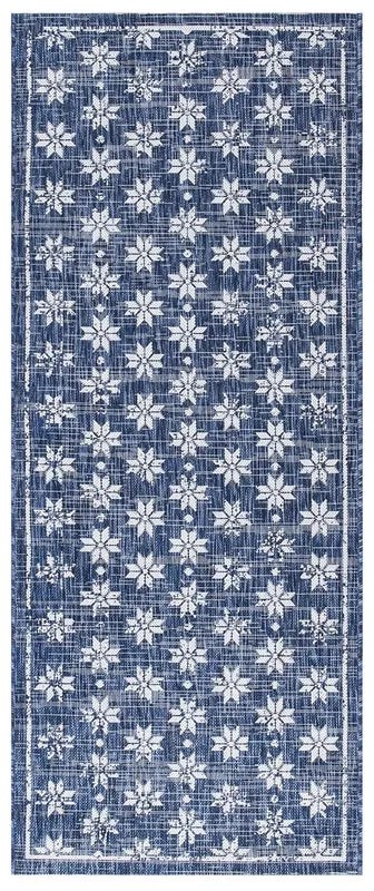 Tappeto Flatweave Marine 3 Blue natura blu, L 200 x L 80 cm