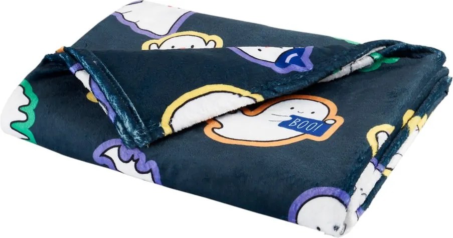 Coperta nera in micropile a tema Halloween 130x170 cm Halloween Ghosts – Catherine Lansfield