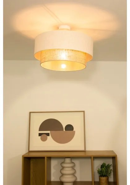 Plafoniera NATIA 1xE27/60W/230V bianco/marrone