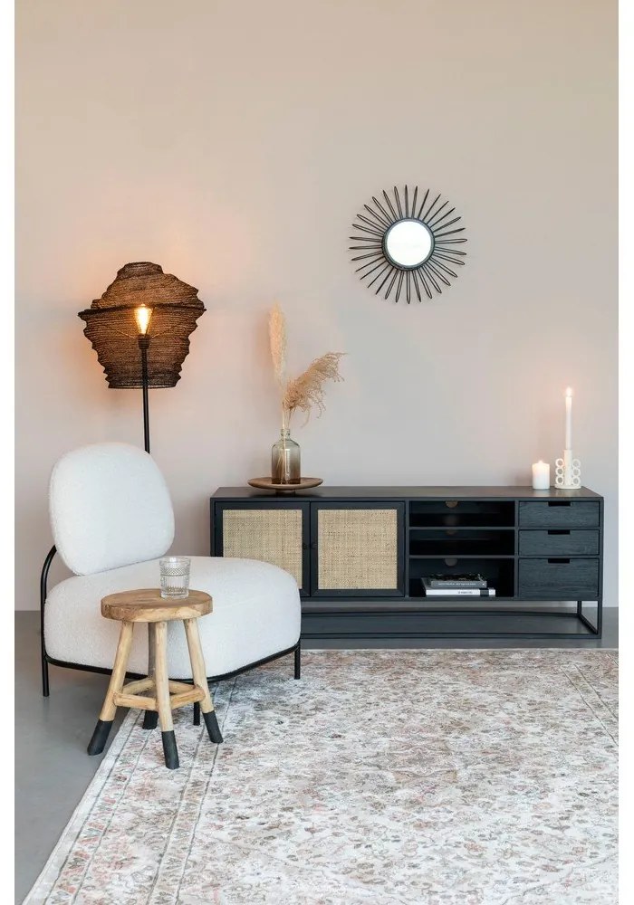 Tavolo TV in rattan nero 38x55 cm Guuji - White Label