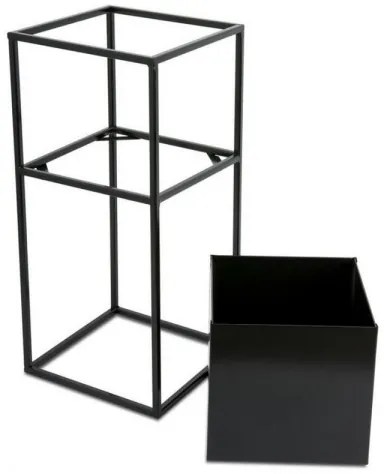 Portafiori 50x24 cm nero