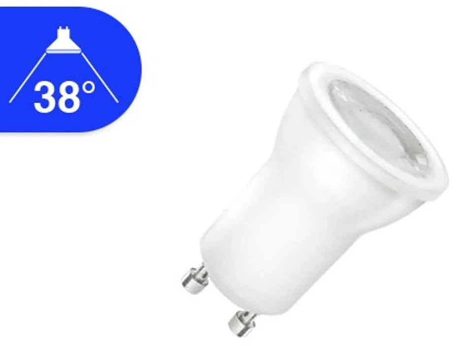Faretto LED MR11 Ø35mm 4W - base GU10 Colore Bianco Caldo 3.000K