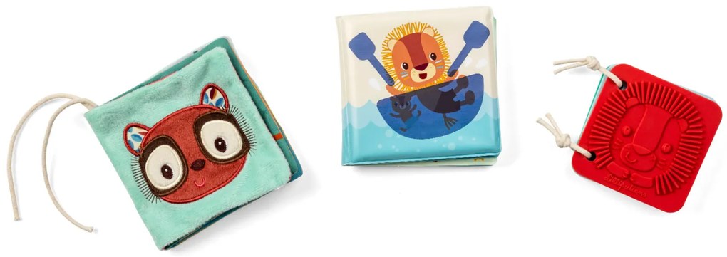 Lilliputiens - Regalo per Baby Shower - 3 libri sensoriali per bambini - Giungla