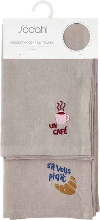 Set di strofinacci in cotone 2 pz 50x70 cm Bistro – Södahl