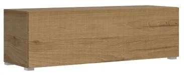 Base TV a ribalta a terra con foro passacavi Isoka 133 cm Quercia Natura