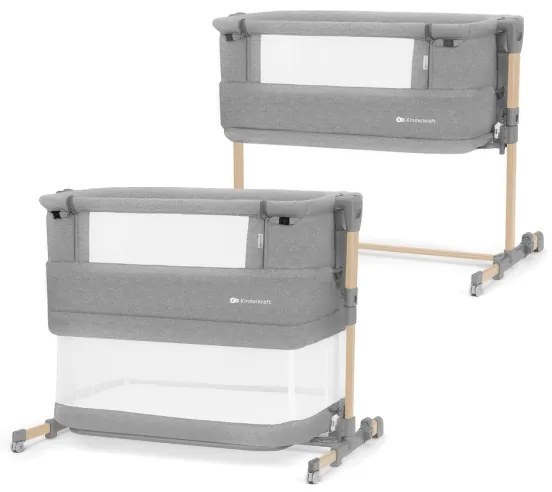 KINDERKRAFT - Culla per bambini NESTE GROW grigio chiaro