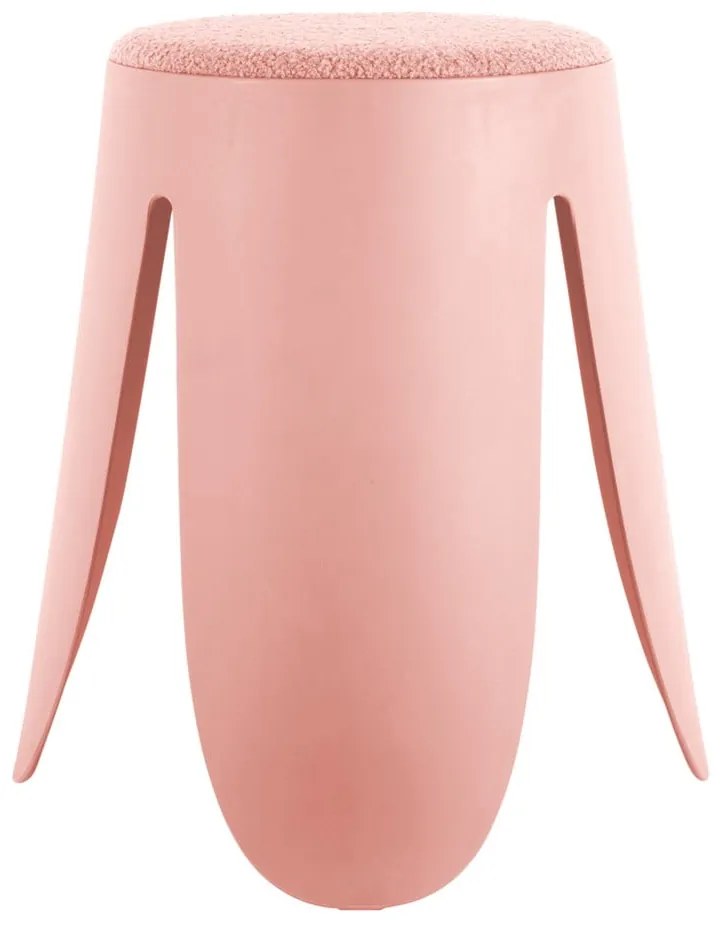 Sgabello in plastica rosa chiaro Savor - Leitmotiv